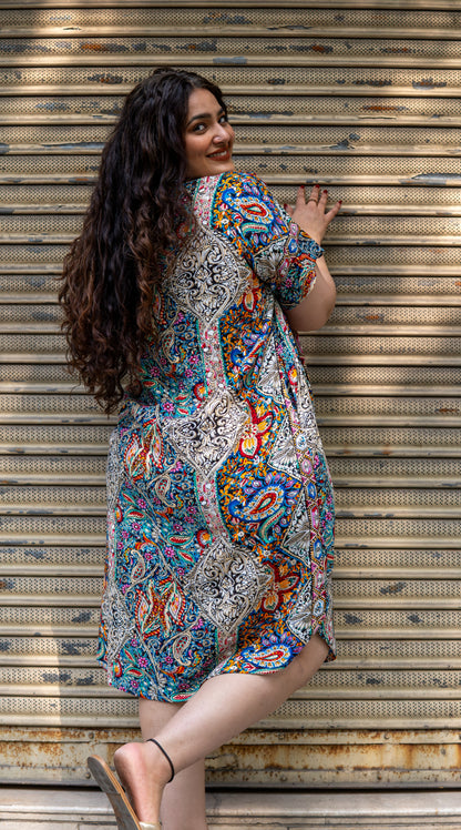 Boho Bliss Collar Dress