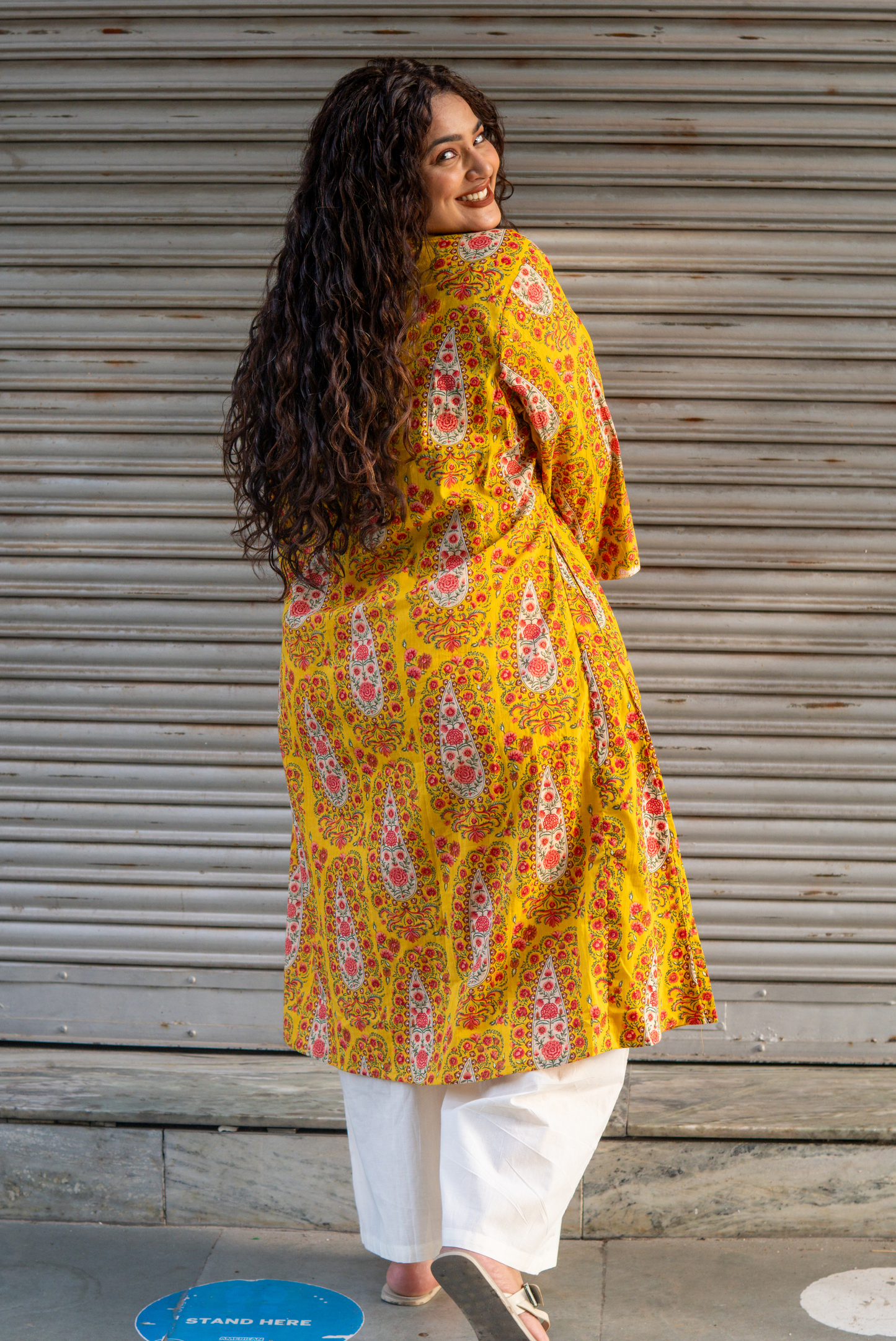 Sunlit Paisley A-Line Kurta Palazzo Set