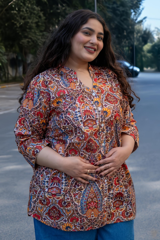 Winter Paisley Relaxed Shirt