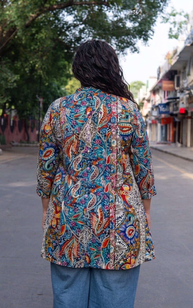 Boho Bloom A-Line Tunic
