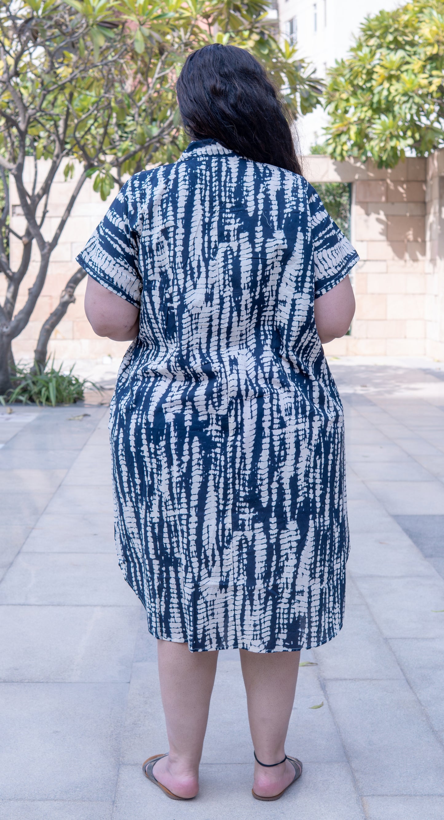 Indigo Edit Collar Dress