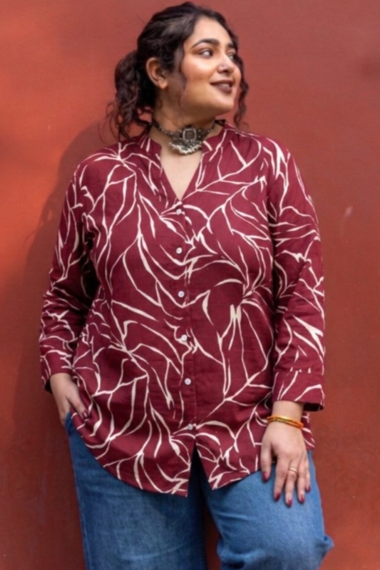 Wine Leaf RelaxFit Shirt