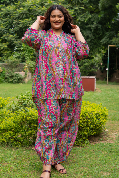 Pink Paisley RelaxFit Co-ord