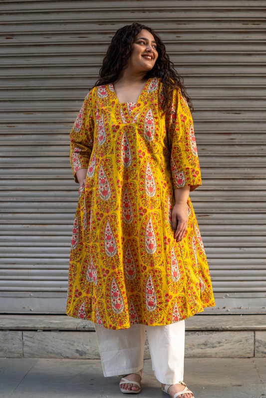 Sunlit Paisley A-Line Kurta