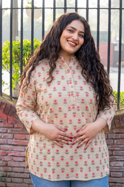 BlushBloom Slit Kurta Top
