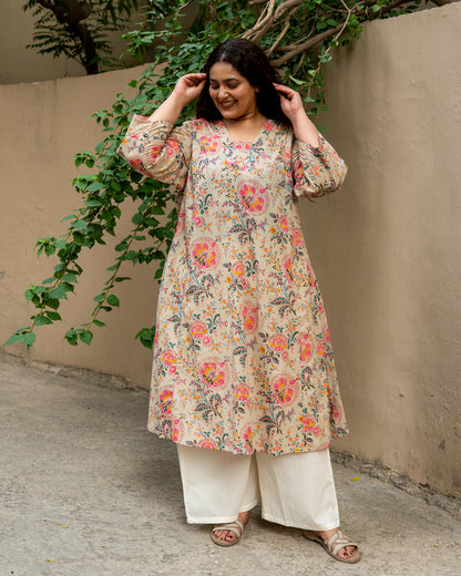Gulmohar Grace A-Line Kurta
