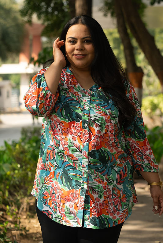 Tropic  Bloom Button-Down Shirt