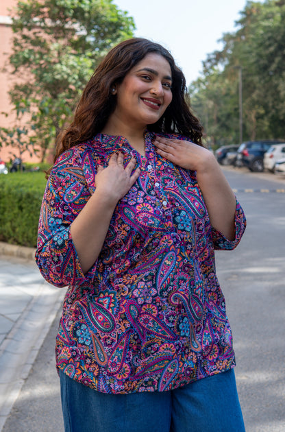 Winter Paisley Kurta Top