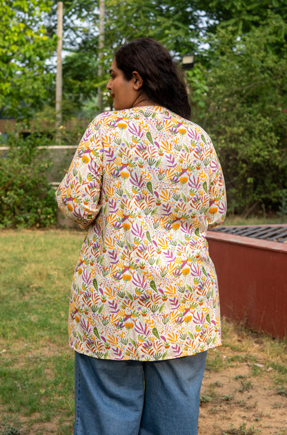 Botanical Print A-Line Tunic