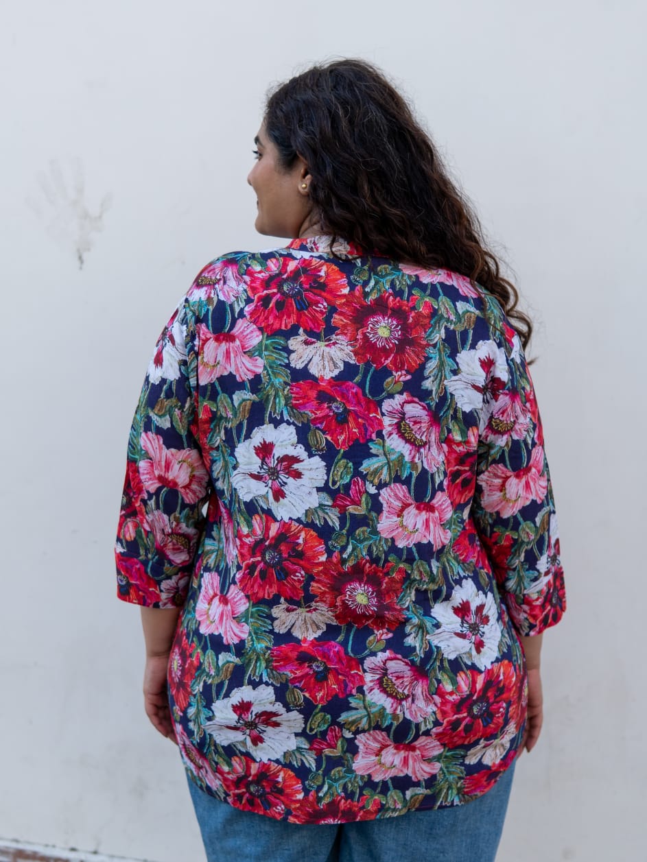 FloraWave Kurta Top