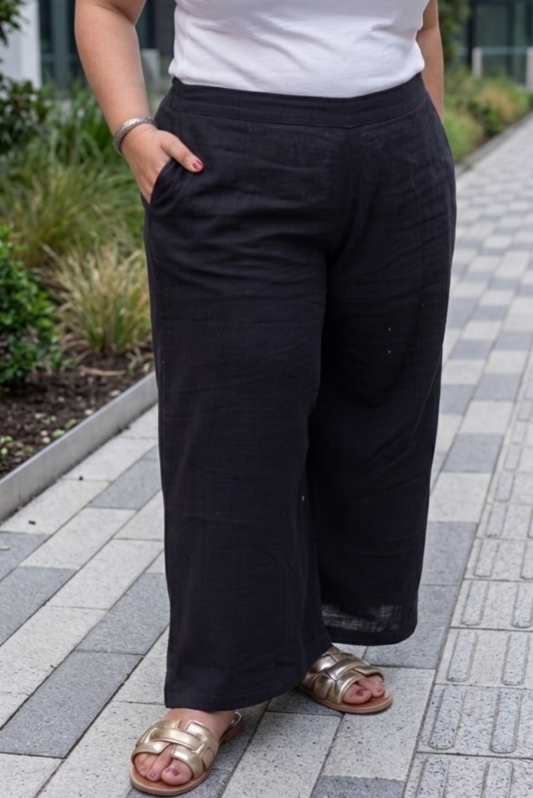 CoalBlack LooseFit Palazzo