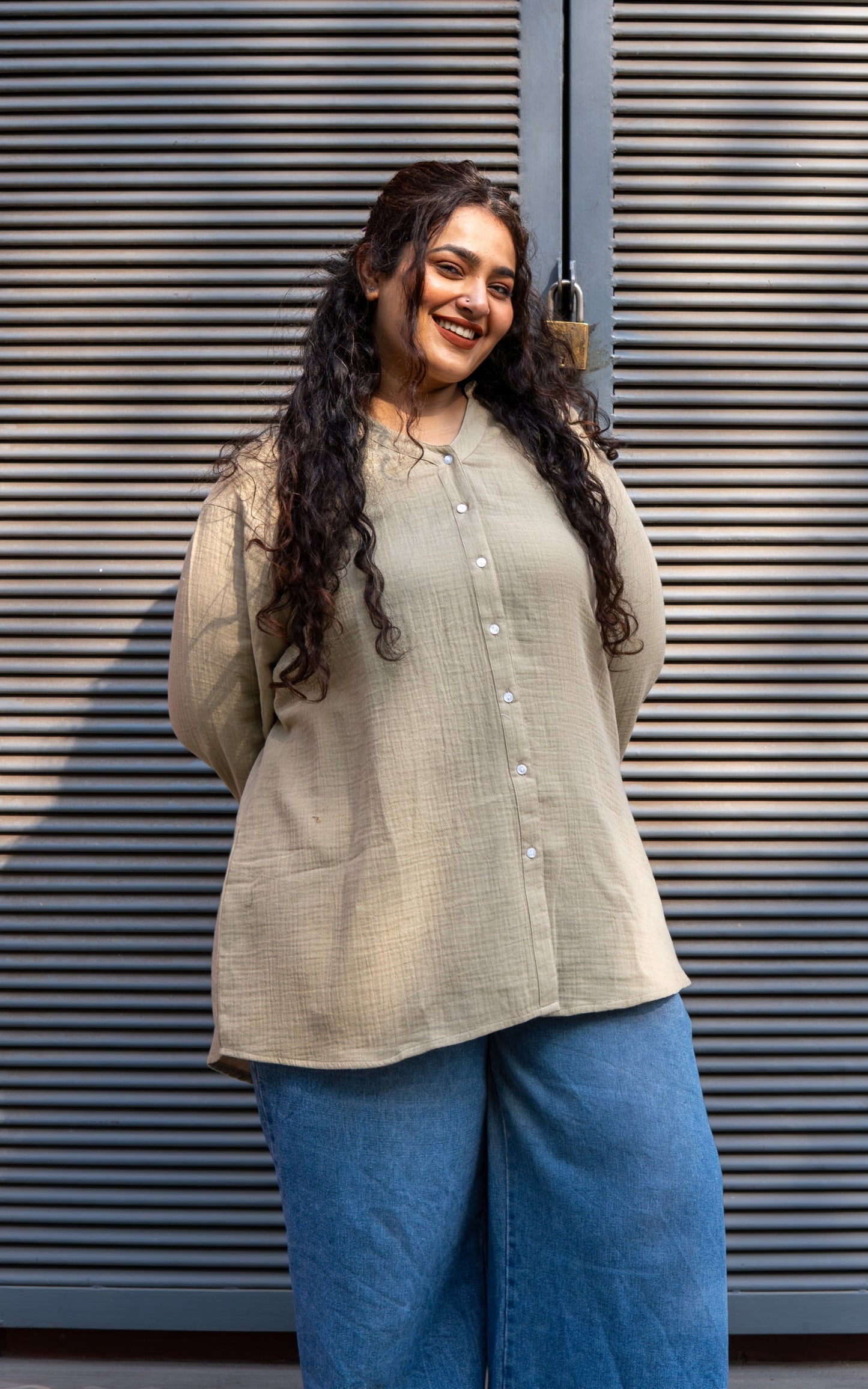 Sage Perfect Fit Cotton Shirt