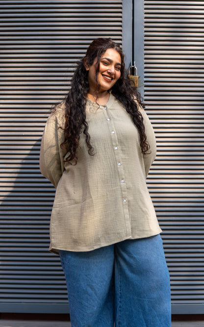 Sage Perfect Fit Cotton Shirt