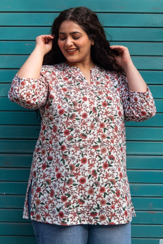 Curve Comfort Floral Kurta