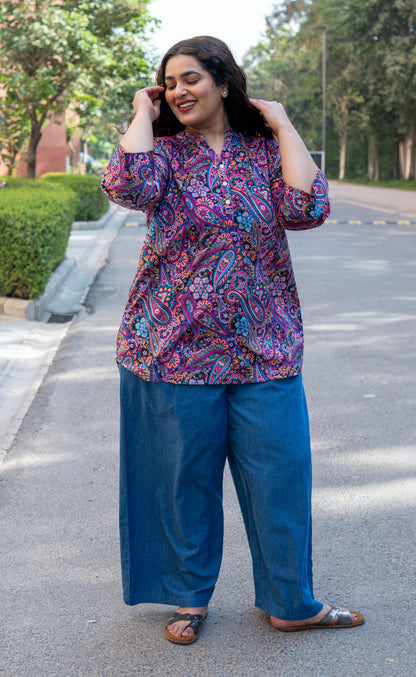 Winter Paisley Kurta Top