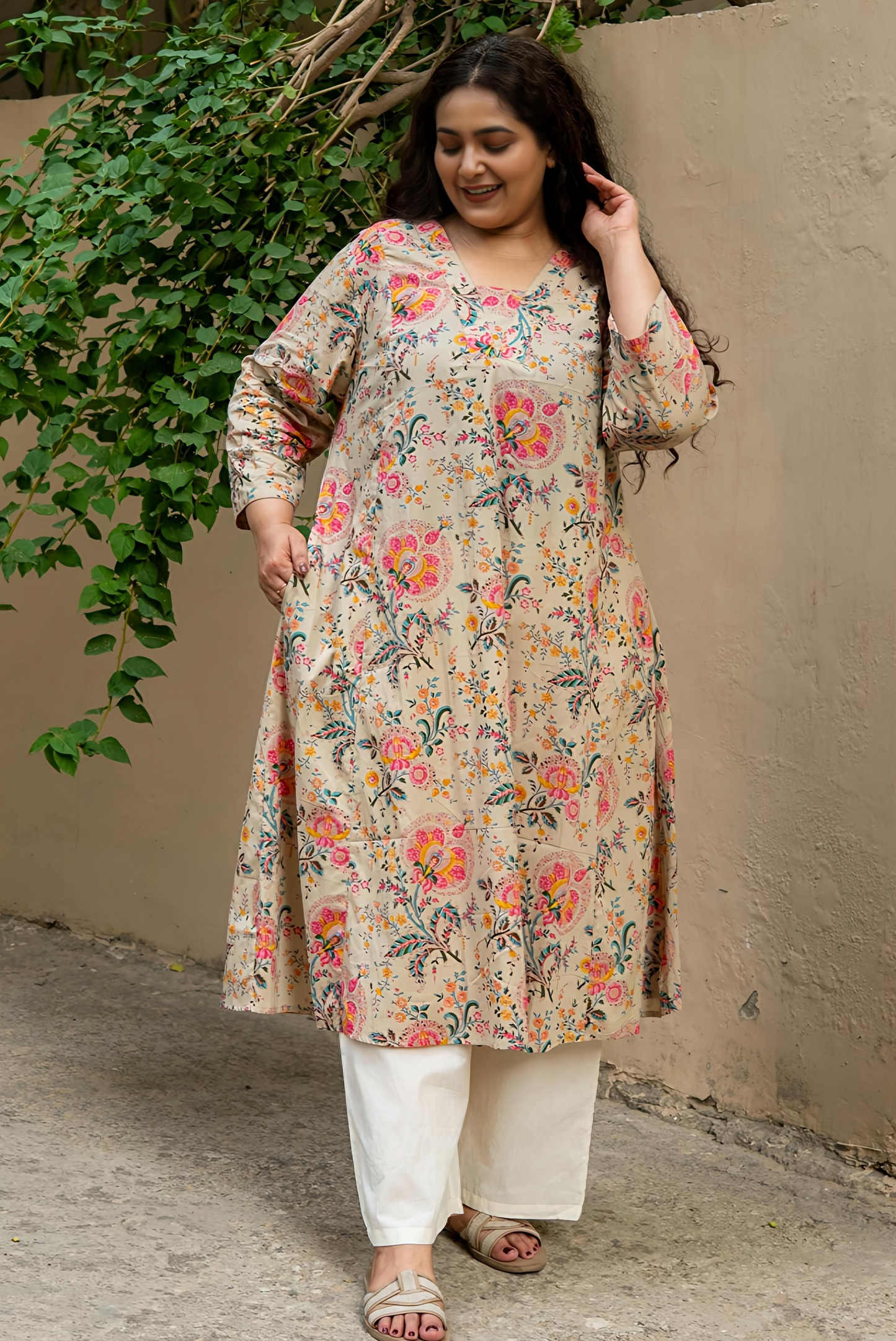 Gulmohar Grace A-Line Kurta