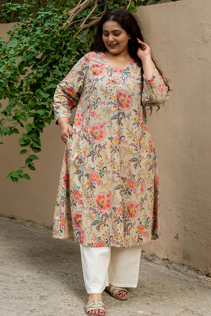 Gulmohar Grace A-Line Kurta
