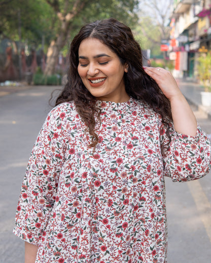 Rosé Bloom A-Line Tunic