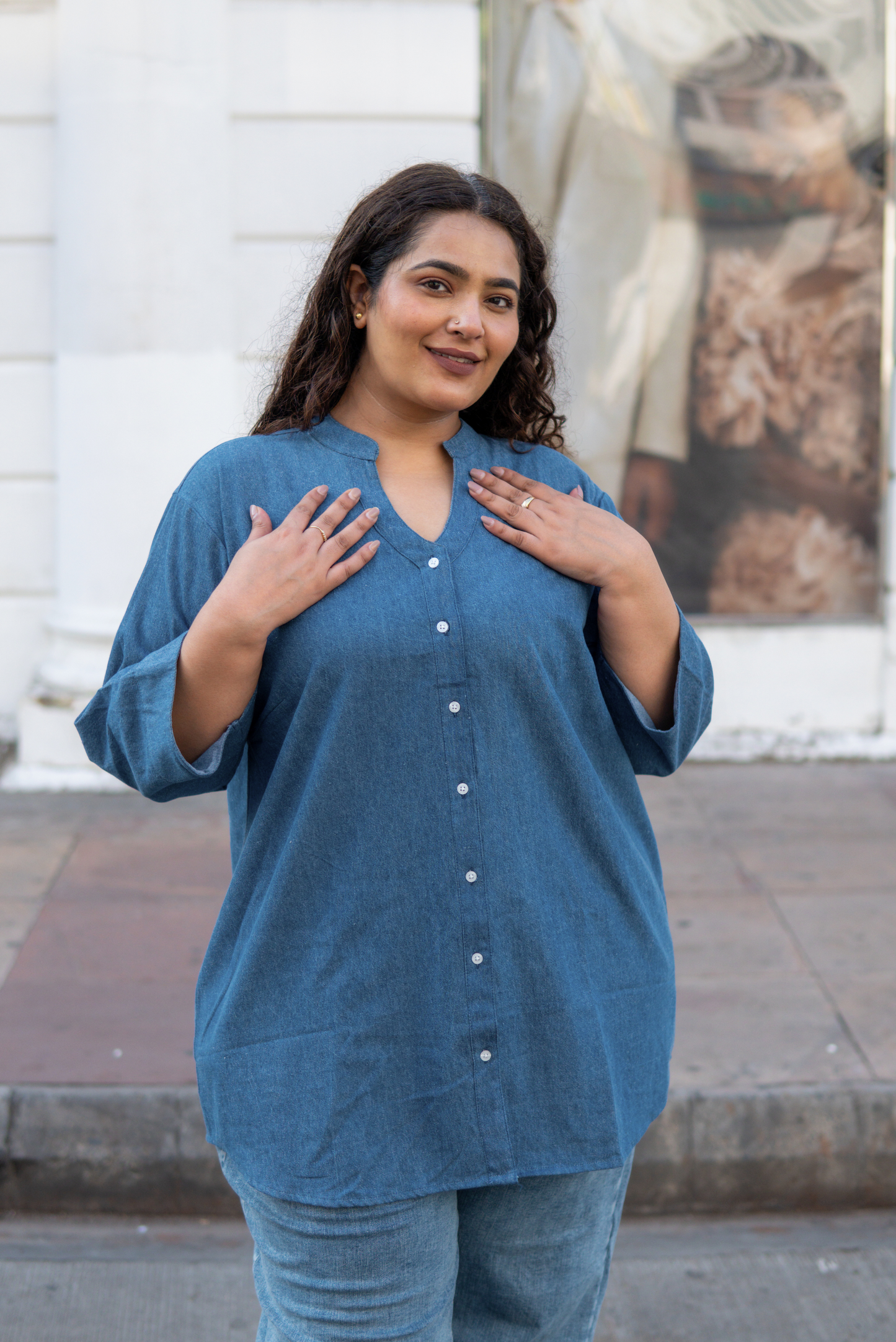 Denim Ease Relaxed Shirt