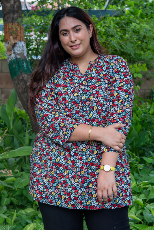 Floral Raga Kurta Top