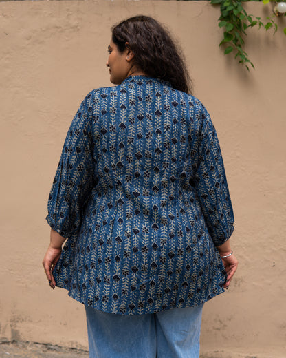 Jaipuri Indigo Flared Tunic