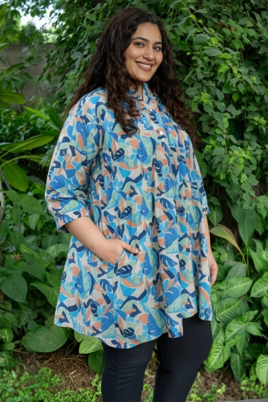 Abstract Aura A-Line Tunic