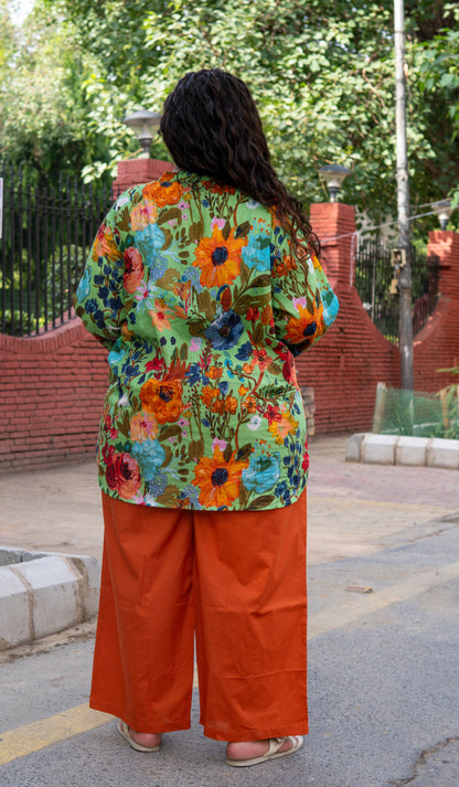 Green Floral  Co-ord Set