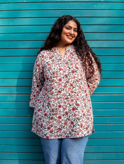 Curve Comfort Floral Kurta