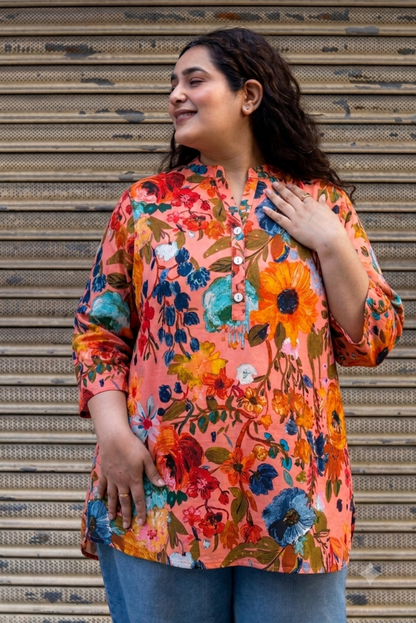 Rang-Bahar Floral Kurta Top
