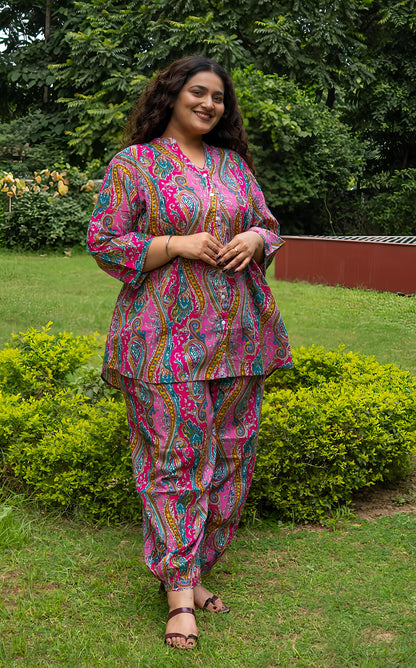 Pink Paisley RelaxFit Co-ord