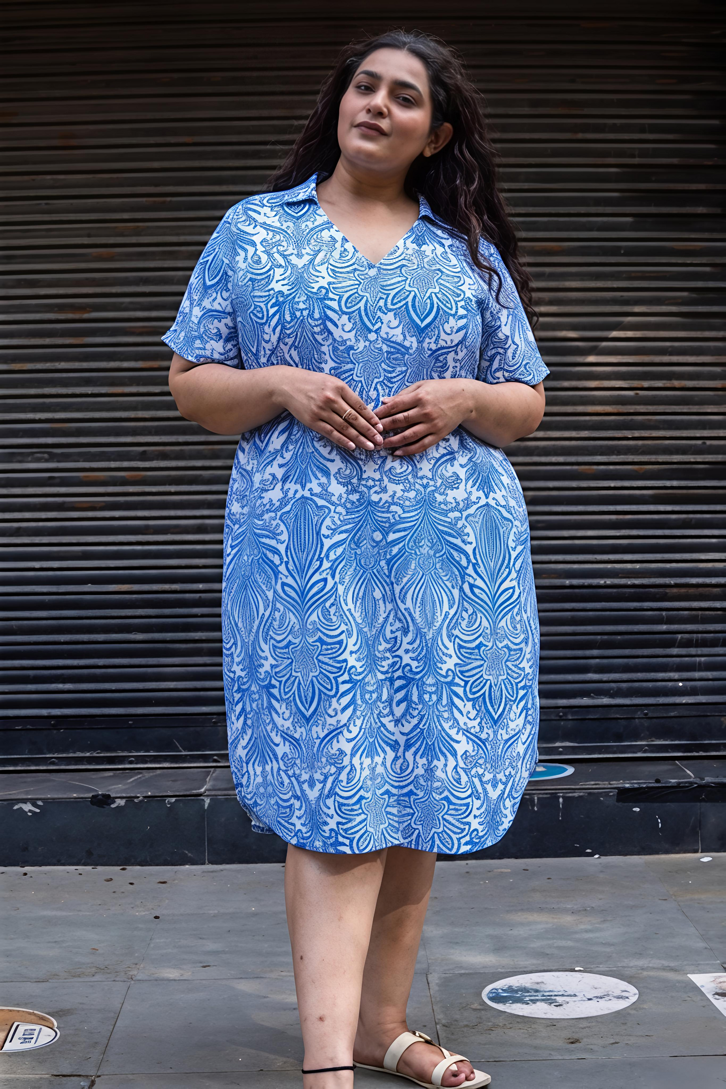 Ocean Breeze Collar Dress