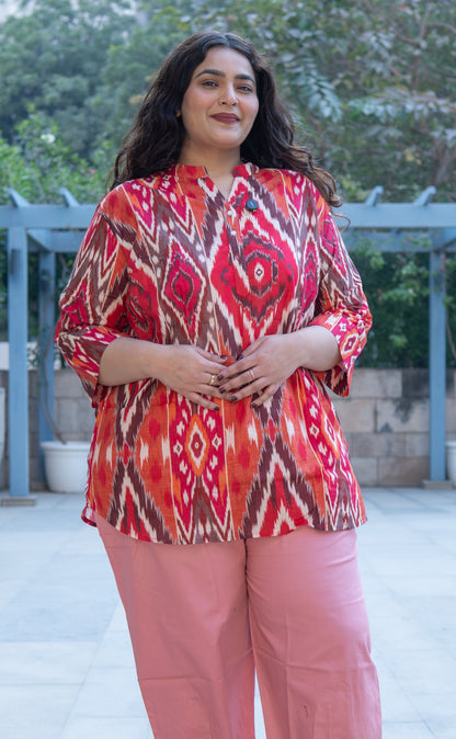 Ruhani Ikat  Kurta Top