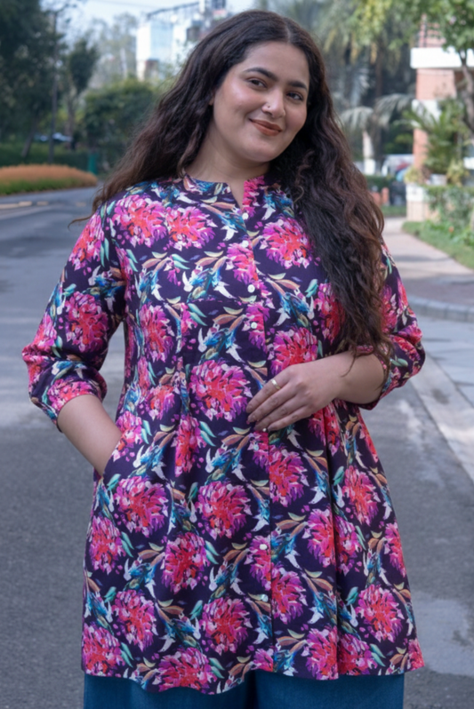 Rangez Floral A-Line Tunic