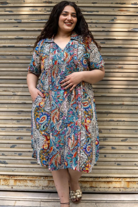 Boho Bliss Collar Dress