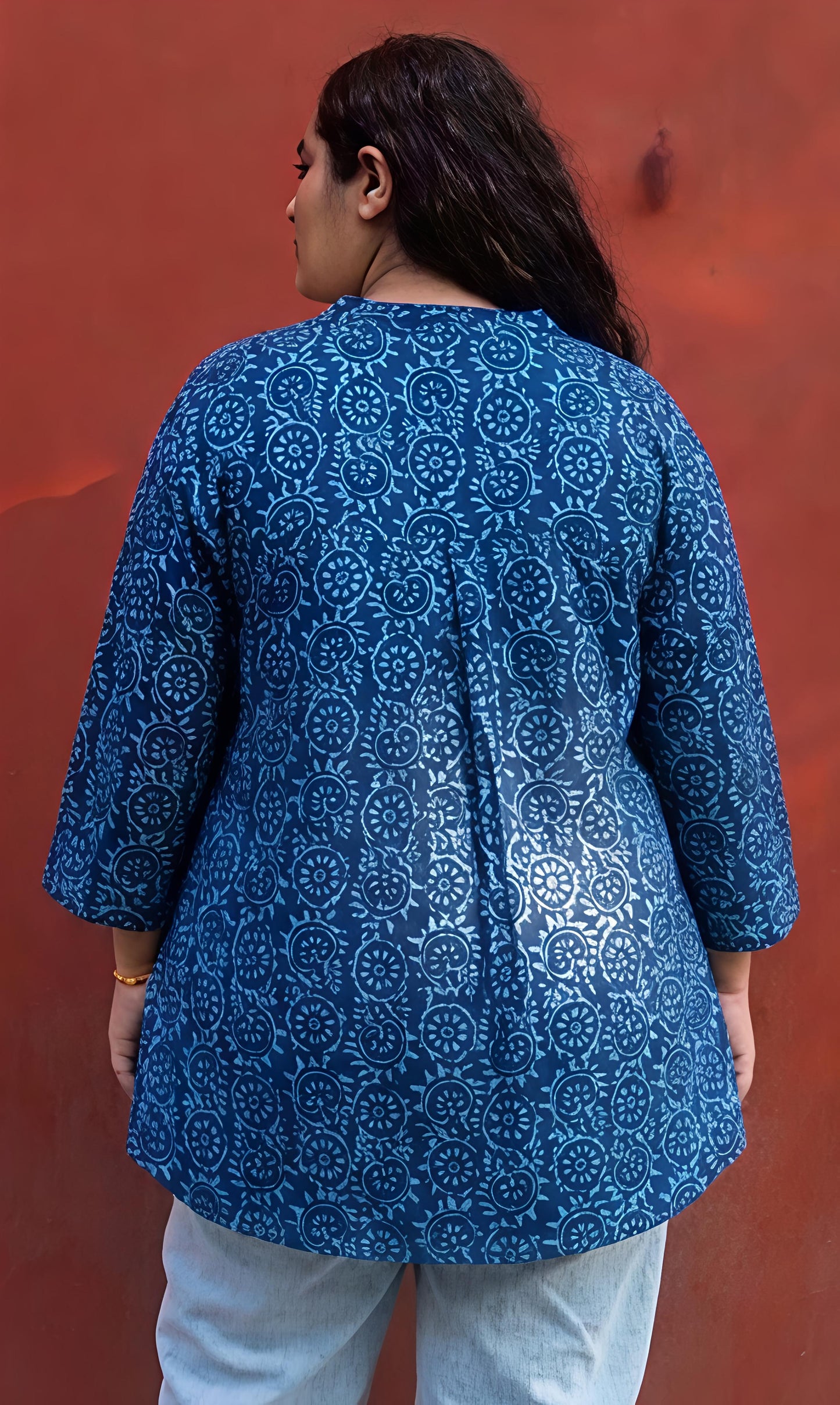 Jaipuri Indigo Kurta Top