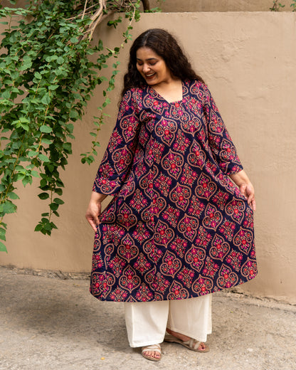 Noor Floral A-Line Kurta